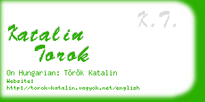 katalin torok business card